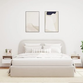 Móveis de parede p/ TV 2pcs 40x30x30cm derivados madeira branco