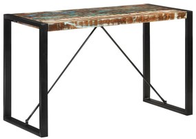 Mesa de jantar 120x55x76 cm madeira recuperada maciça