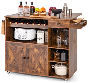 Conjunto moderno de 3 peças de mesa e cadeiras para cozinha/sala de jantar - marrom