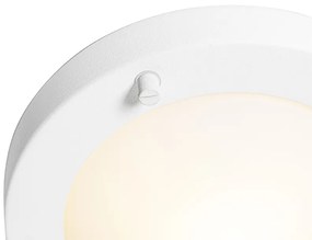 Candeeiro de teto moderno branco 18 cm IP44 - Yuma Moderno