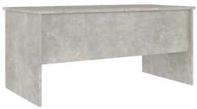 Mesa de centro 102x50,5x46,5cm madeira processada cinza cimento