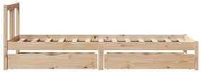 Cama sem colchão 90x190 cm madeira de pinho maciça