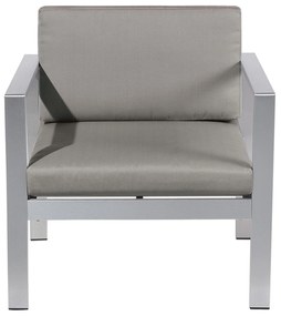 Cadeira de jardim em alumínio cinzento escuro SALERNO Beliani