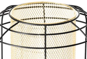 Tripé para luminária de piso design preto com dourado - Gaze Design