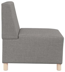 Cadeira de Sofá Cinza Claro 55 cm em Tecido 3 pcs