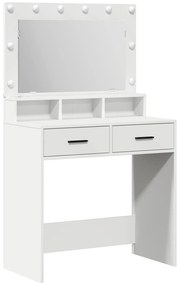Mesa de Maquilhagem vidaXL com Luzes LED, Branca, 79x41x135 cm