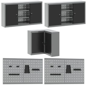 Conjunto de Armário de Trabalho e Painel de Ferramentas de 12 Peças vi