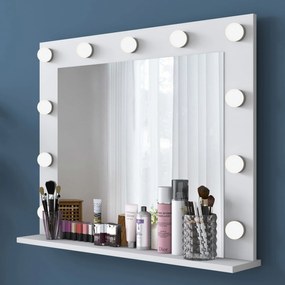 Espelho Decorativo em Aglomerado EF108 – Branco – 90x71,8x15 cm