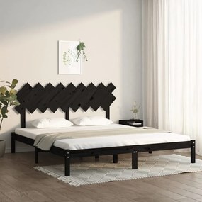 3104887 vidaXL Estrutura de cama super king 180x200 cm preto madeira maciça