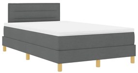 Cama Box com Colchão Cinza Escuro 120x200 cm Tecido