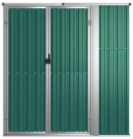 Abrigo p/ ferramentas jardim 161x89x161cm aço galvanizado verde