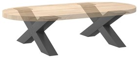 Pés para mesa de centro em formato de X, 2 peças, antracite, 70x(30-31