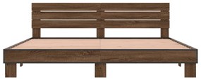 Estrutura de cama 200x200cm derivados madeira/metal