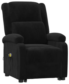 Poltrona de massagens elevatória veludo preto