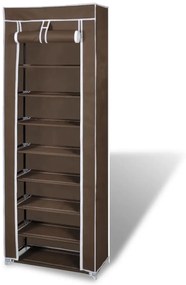 Sapateira com tampa 57 x 29 x 162 cm Castanho