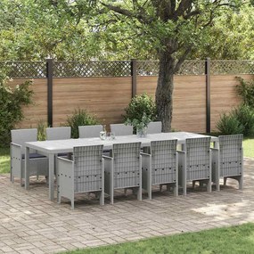 vidaXL Conjunto de Jantar para Jardim 11 pcs Cinza claro e Antracite