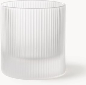 Copos de vidro artesanal Ripple, conjunto de 2