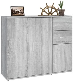 Aparador 91x29,5x75 cm derivados de madeira cinzento sonoma