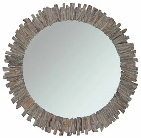 Espelho de Parede Dkd Home Decor Abeto Cristal Alumínio Branco Troncos (60 X 4 X 60 cm)