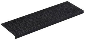 Tapetes de escada 5 pcs 25x75 cm borracha
