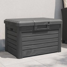 vidaXL Caixa para almofadões de exterior polipropileno antracite