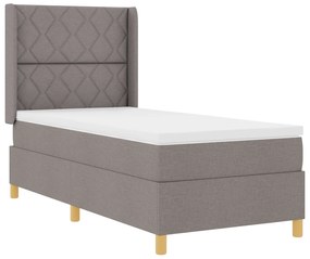 Cama Box Spring com Colchão Taupe 90x190 cm Fabric