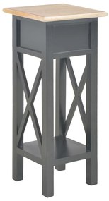 Mesa lateral 27x27x65,5 cm madeira preto