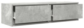 Armário para TV Cinza Concreto 100x31x25,5 cm Madeira Engenharia