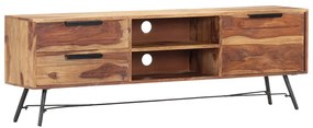 vidaXL Móvel de TV 140x28x47 cm madeira de acácia maciça