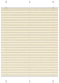 vidaXL Creme Plissada Cega 110x150 cm Largura Tecido 109,4cm Poliéster