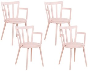 Conjunto de 4 cadeiras de jantar rosa MORILL Beliani