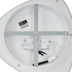 Plafon de design branco com forma orgânica cinza escura incl. LED regulável - Taylor