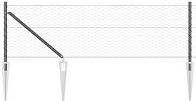 Cerca Hexagonal vidaXL Cinza 0.6x100 m Aço