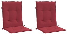 Almofadões lombares cadeiras jardim 2pcs oxford vermelho tinto