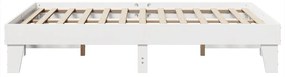 Cama sem colchão 140x190 cm madeira de pinho maciça branco