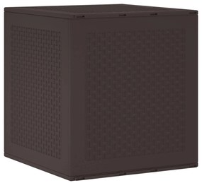 vidaXL Caixa de Armazenamento Castanho 55 x 53 x 57 cm Polipropileno