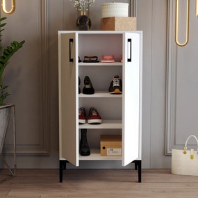 Sapateira Prag – Branco – 60x111x35 cm