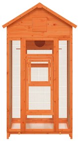 Gaiola para pássaros 91,5x53x170 cm pinho maciço castanho