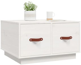 Mesa de centro 60x53x35 cm pinho maciço branco
