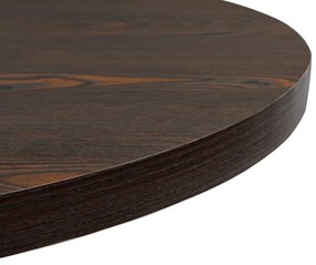 Mesa bistrô em MDF e aço redonda 80x75 cm cinzento escuro