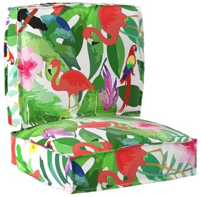 Conjunto de Almofadas para Palete em 2 Peças Multicolorido em Tecido O