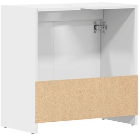 Armário de casa de banho 60x33x61 cm contraplacado branco
