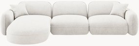 Sofá de canto modular em veludo Lucien (4 lugares), canto à esquerda