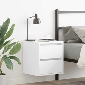 Mesa de cabeceira de parede 38x34x40 cm branco