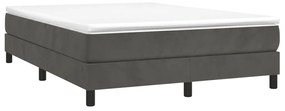 Estrutura de cama sem colchão 140x200 cm veludo cinzento-escuro
