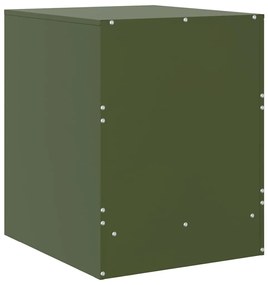 Mesas de cabeceira 2 pcs 34,5x39x44 cm aço verde