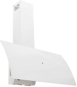 Exaustor de parede 90 cm aço e vidro temperado branco