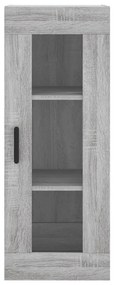 Armário de parede 34,5x34x90 cm cinzento sonoma