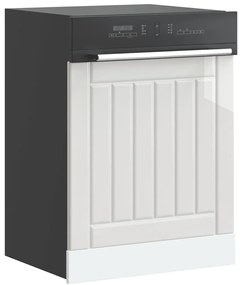 Painel máquina lavar louça derivados madeira branco brilhante