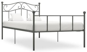 Estrutura de cama 100x200 cm metal cinzento